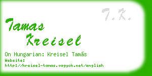 tamas kreisel business card